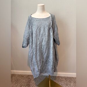 Chic Long Sleeve Gray Dress